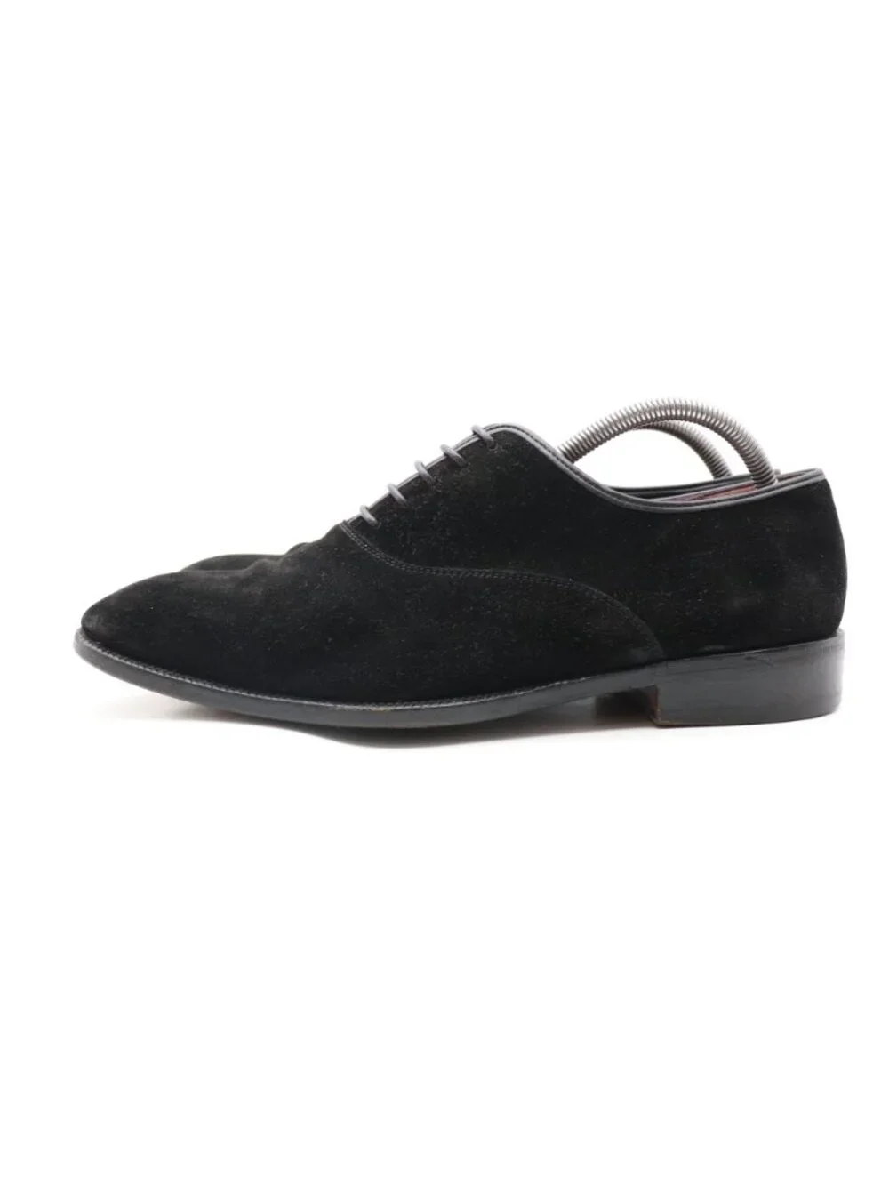 Salvatore Ferragamo Black Suede Men's Size 10 EE Oxford Dress Plain Toe Shoes